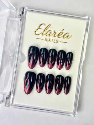 CRIMSON FLAME Hauptbild - Press On Nägel mit einzigartigem Design - Premium künstliche Fingernägel