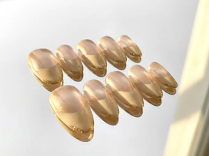 GOLDEN NUDE Komplettset - 10 Nägel in 3 Größen S M L