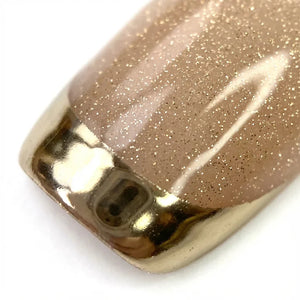 GOLD MIRROR Komplettset - 10 künstliche Fingernägel in 3 Größen (S, M, L) - einfache Anwendung und langanhaltender Halt
