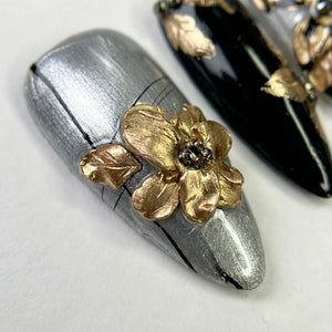 METAL FLEUR Komplettset - 10 Nägel in 3 Größen S M L