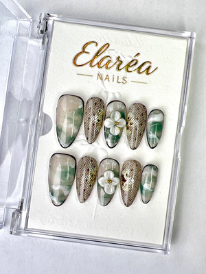MINT PETAL Hauptbild - Press On Nägel mit einzigartigem Design - Premium künstliche Fingernägel
