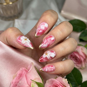 PINK BLOOM falsche Nägel Nahaufnahme - Detailansicht Qualität