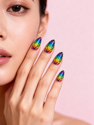 RAINBOW WINGS Gel-Klebestreifen 24 Kurz 24 Lang - Zubehör