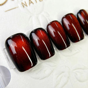 RED VELVET Komplettset - 10 Nägel in 3 Größen S M L