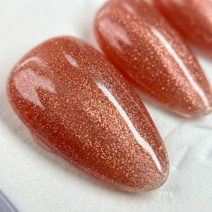 ROSE QUARTZ - in roséquarz - mit Quarz-Optik - Press on Nägel - von Elaréa Nails - handgemacht - Detailansicht 6 - Versand aus Deutschland