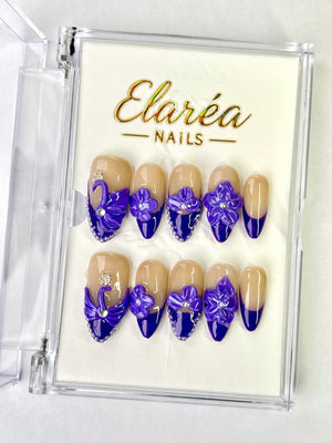 SWAN VIOLET Press On Nägel Hauptbild - Premium Design
