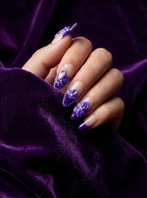 SWAN VIOLET Komplettset - 10 Nägel in 3 Größen S M L