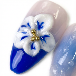 BLUE AURORA - in blau - mit Aurora-Effekt - Press on Nägel - von Elaréa Nails - handgemacht - Detailansicht 6 - Versand aus Deutschland