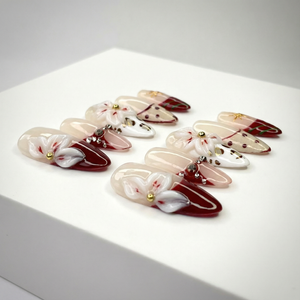 HOLIDAY BLOOM - in festlichen Farben - mit Urlaubs-Design - Press on Nägel - von Elaréa Nails - handgemacht - Detailansicht 7 - Versand aus Deutschland