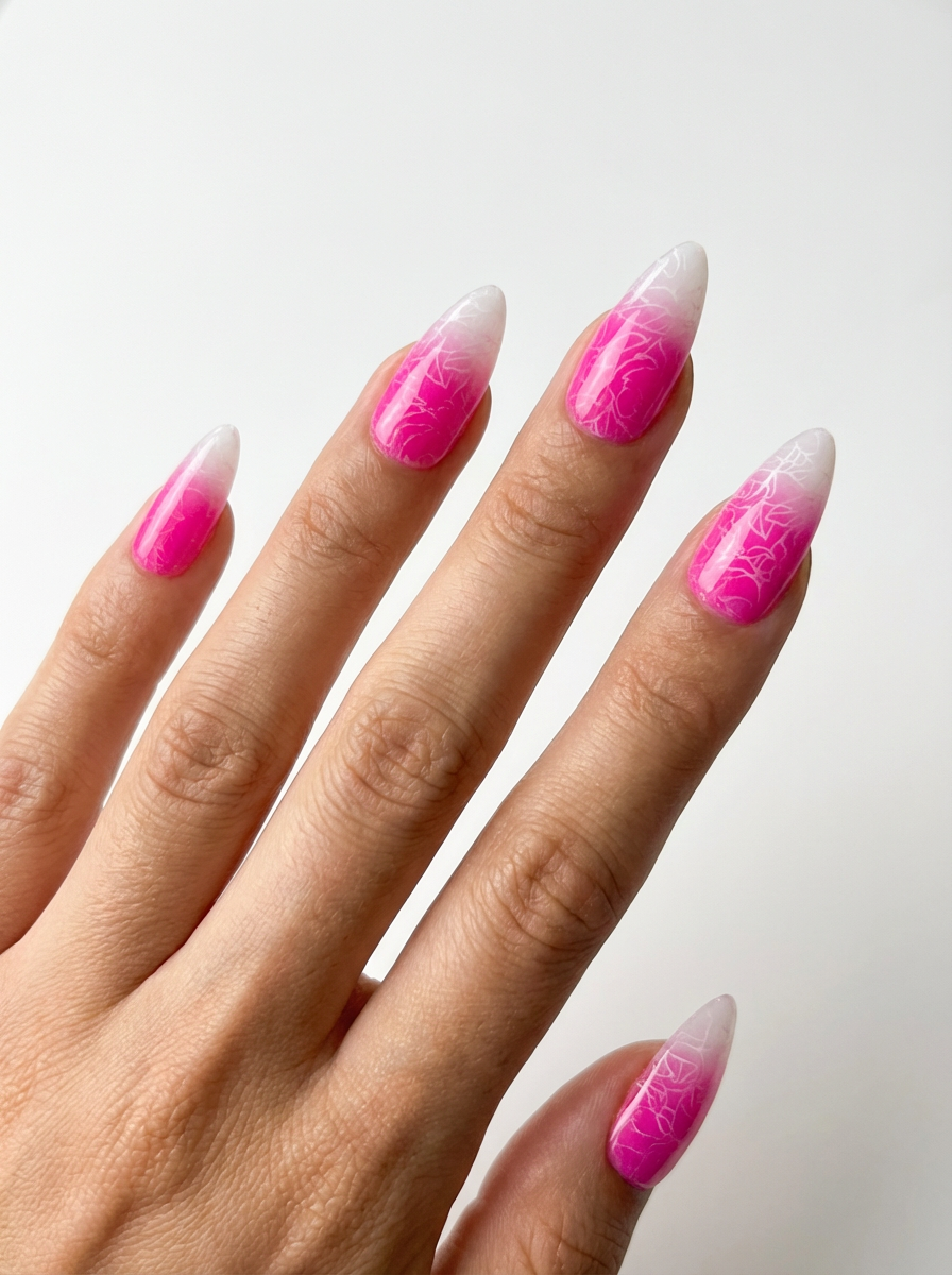 PINK FROST - in rosa - mit Frost-Effekt - Press on Nägel - von Elaréa Nails - handgemacht - Detailansicht 4 - Versand aus Deutschland