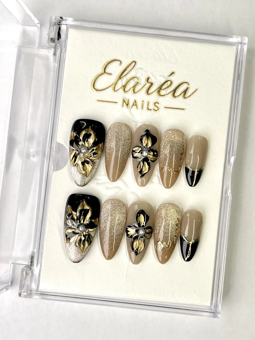 CHAMPAGNE BLOOM Press On Nägel Hauptbild - Premium Design aus Deutschland