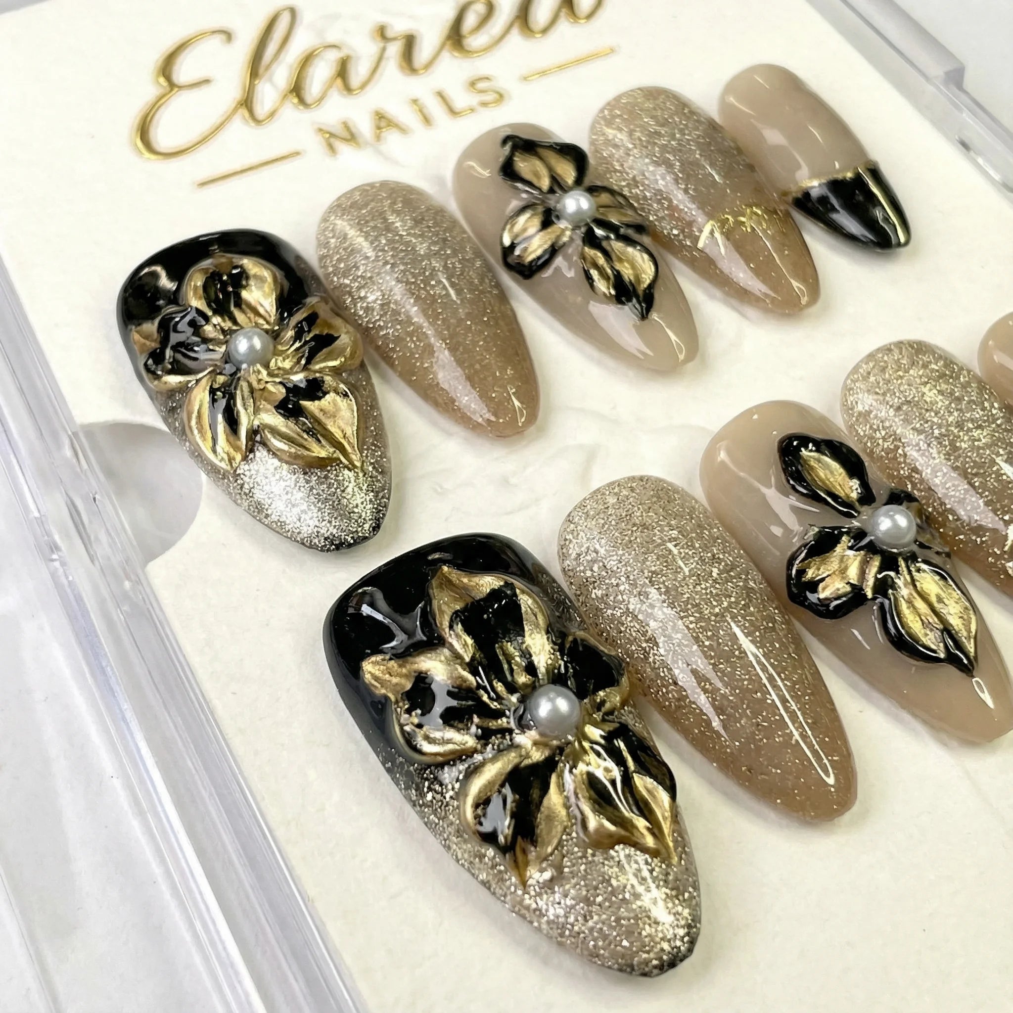 CHAMPAGNE BLOOM Gel-Klebestreifen 24 Kurz 24 Lang - Zubehör