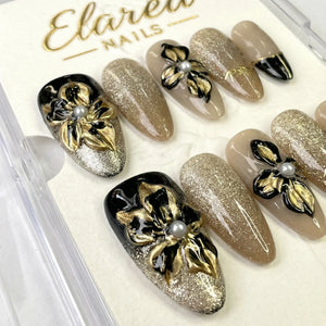 CHAMPAGNE BLOOM Gel-Klebestreifen 24 Kurz 24 Lang - Zubehör