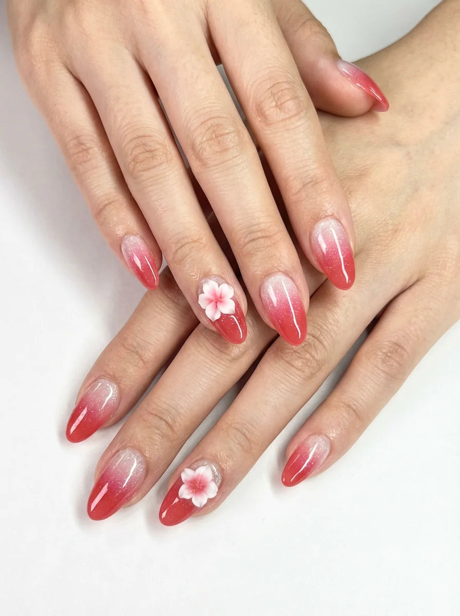 CHERRY BLOOM falsche Nägel Nahaufnahme - Detailansicht Qualität