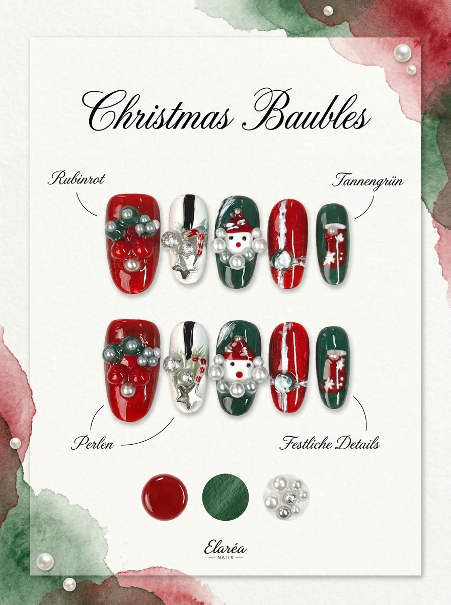 Christmas Baubles | COVER | Titelbild der Press-on-Nägel