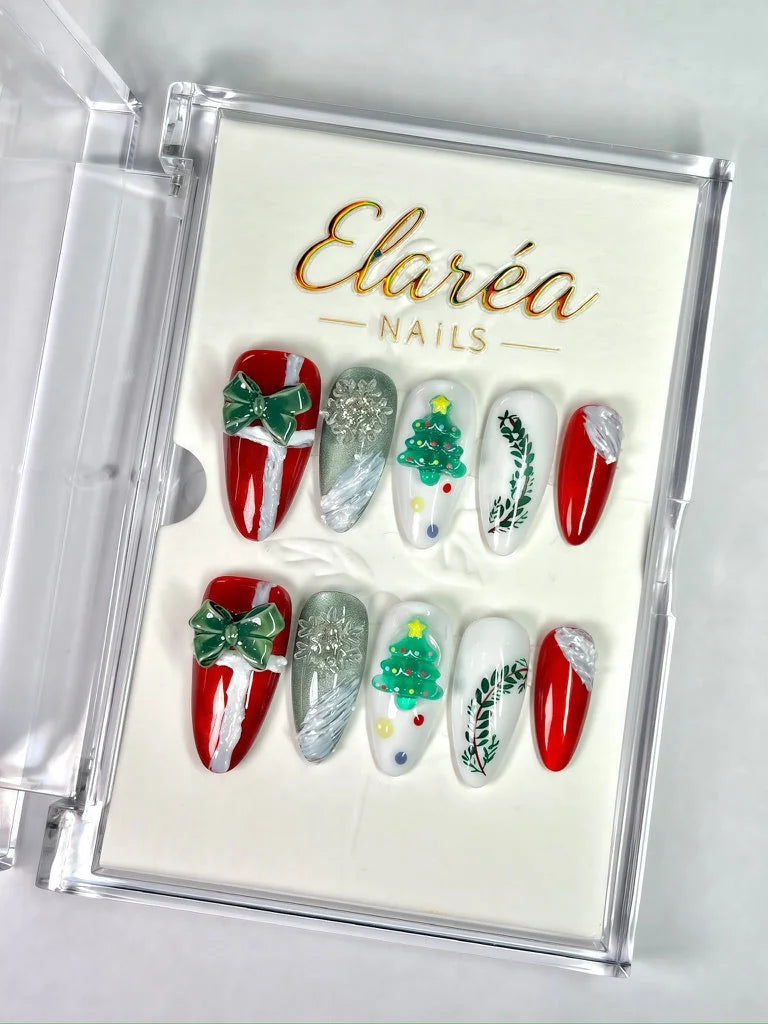 CHRISTMAS JOY Press On Nägel Hauptbild - Premium Design aus Deutschland