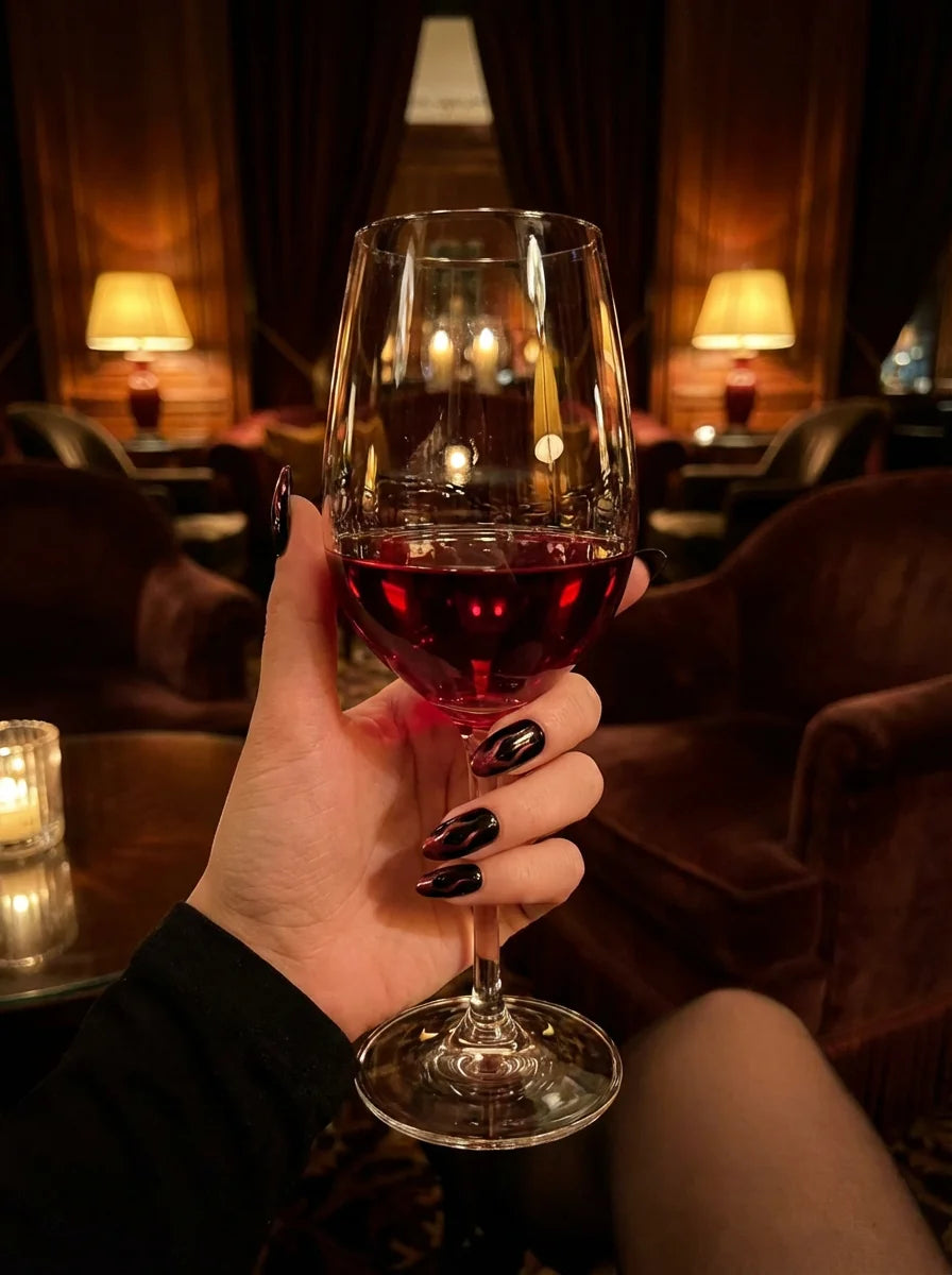 CRIMSON FLAME Seitenansicht - künstliche Fingernägel von verschiedenen Winkeln - Premium künstliche Fingernägel