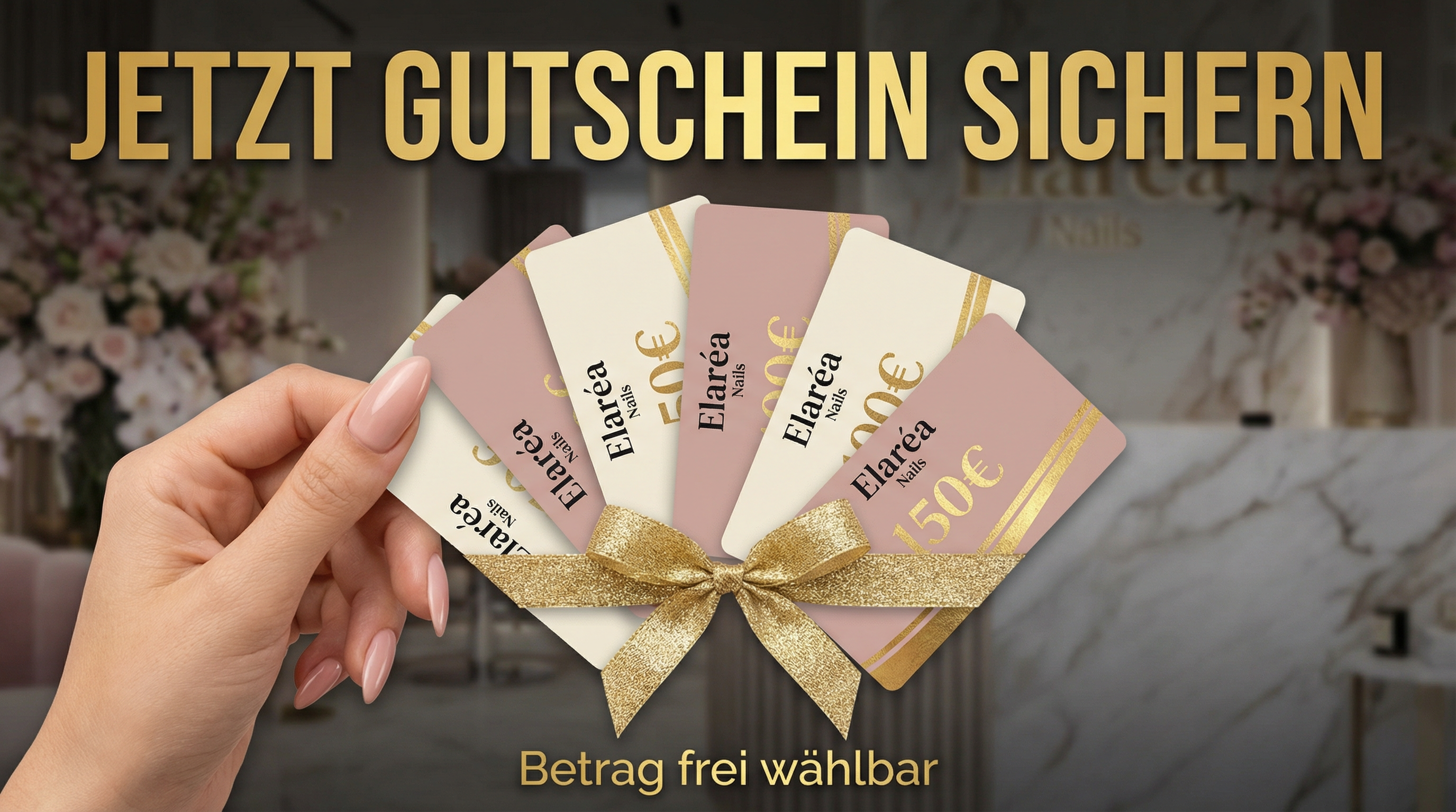 Elaréa Nails Geschenkkarte - Geschenkgutschein für Press on Nägel - von Elaréa Nails - handgemacht - Hauptbild - Versand aus Deutschland