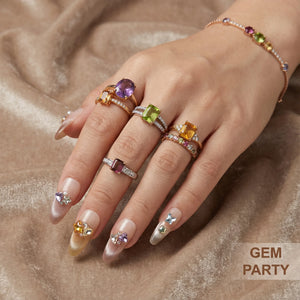 GEM PARTY Press On Nägel Seitenansicht - Profilansicht