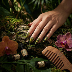 JUNGLE MIRAGE Press On Nägel Seitenansicht - Profilansicht