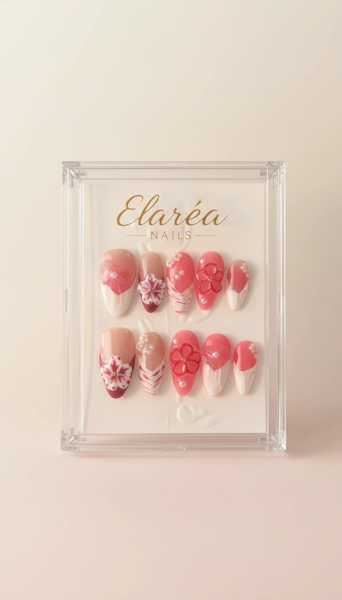 PEACH WHISPER Press On Nägel Hauptbild - Premium Design aus Deutschland