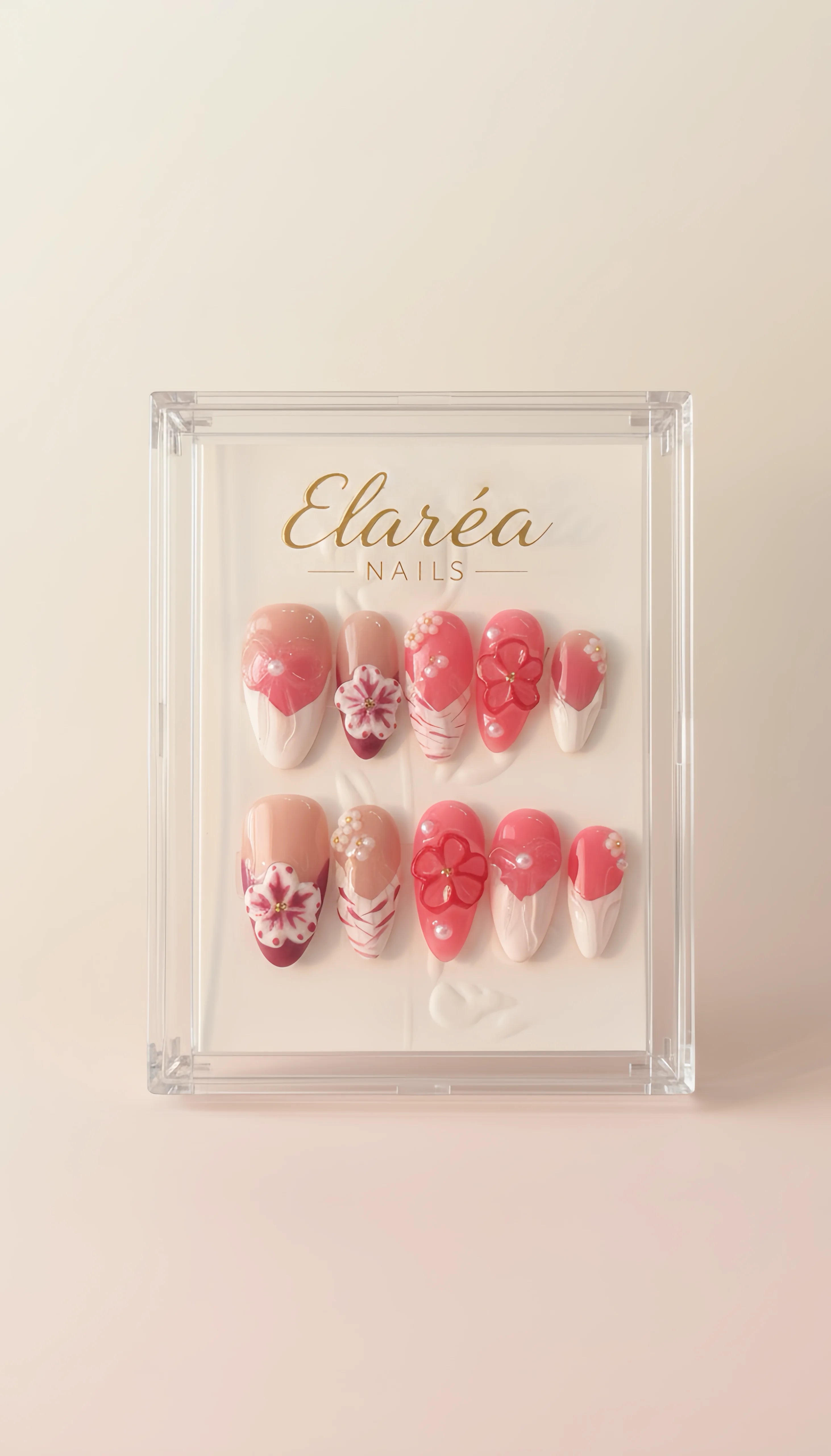PEACH WHISPER Press On Nägel Hauptbild - Premium Design aus Deutschland