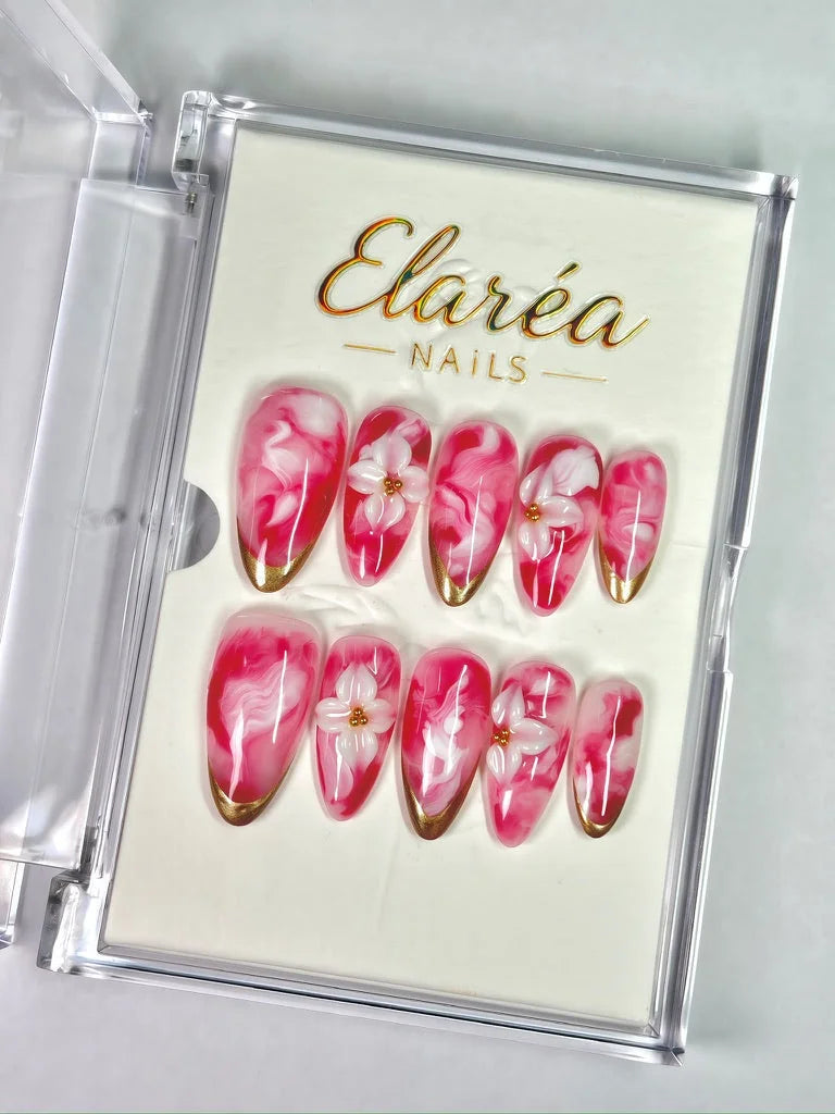 PINK BLOOM Press On Nägel Hauptbild - Premium Design aus Deutschland