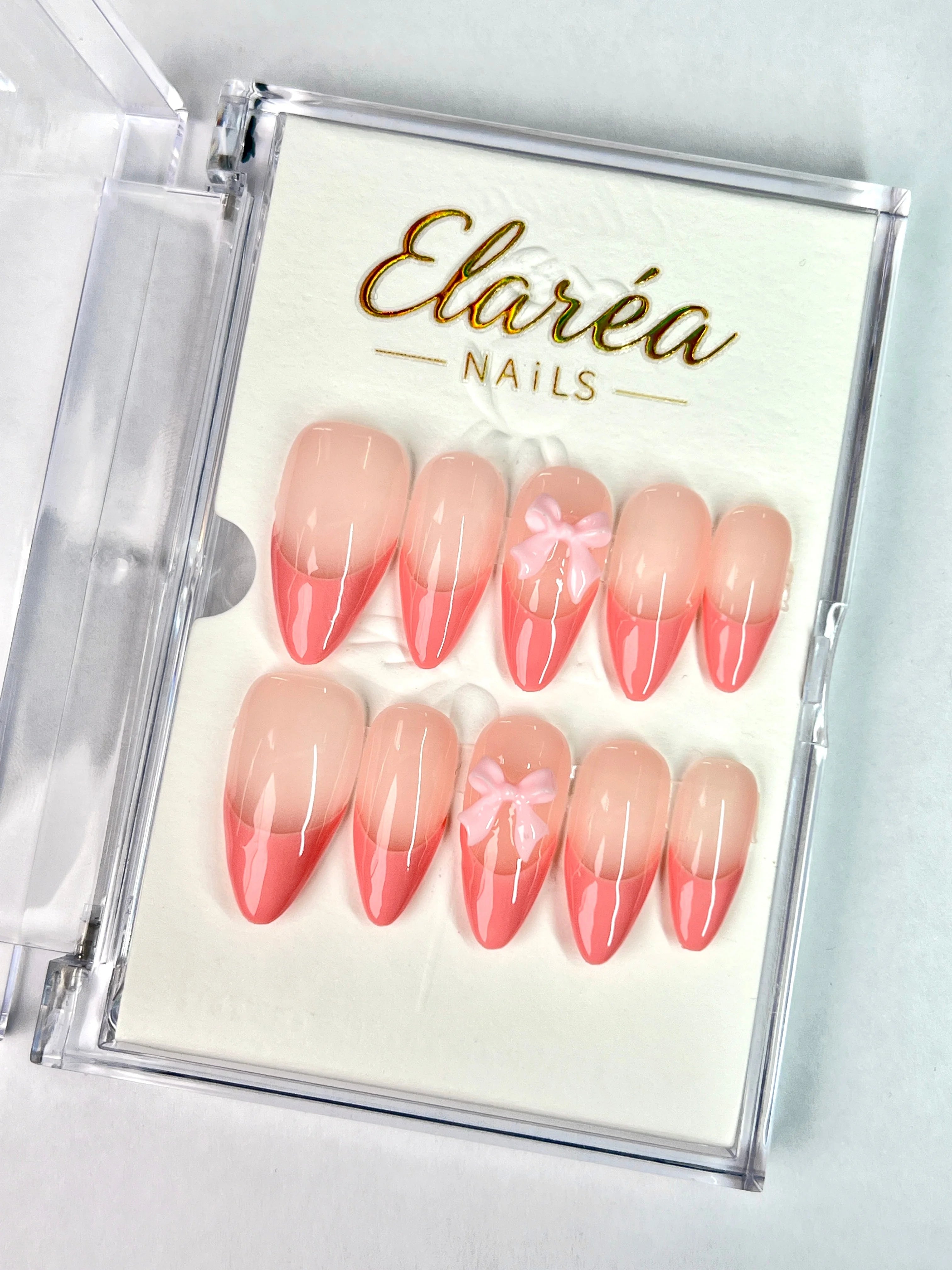 PINK BOW Hauptbild - Press On Nägel mit einzigartigem Design - Premium künstliche Fingernägel