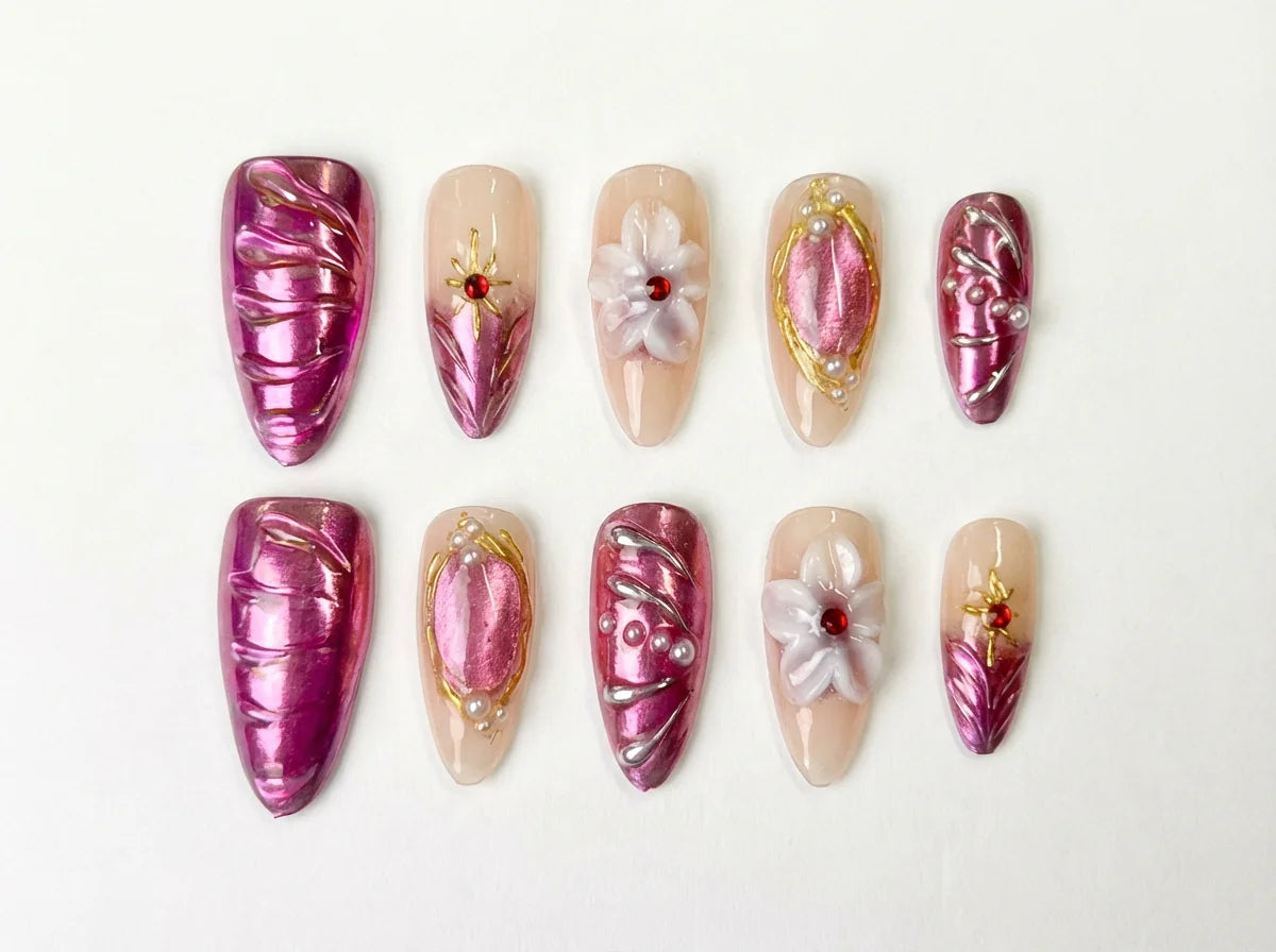 PINK CHARM Gel-Klebestreifen 24 Kurz 24 Lang - Zubehör