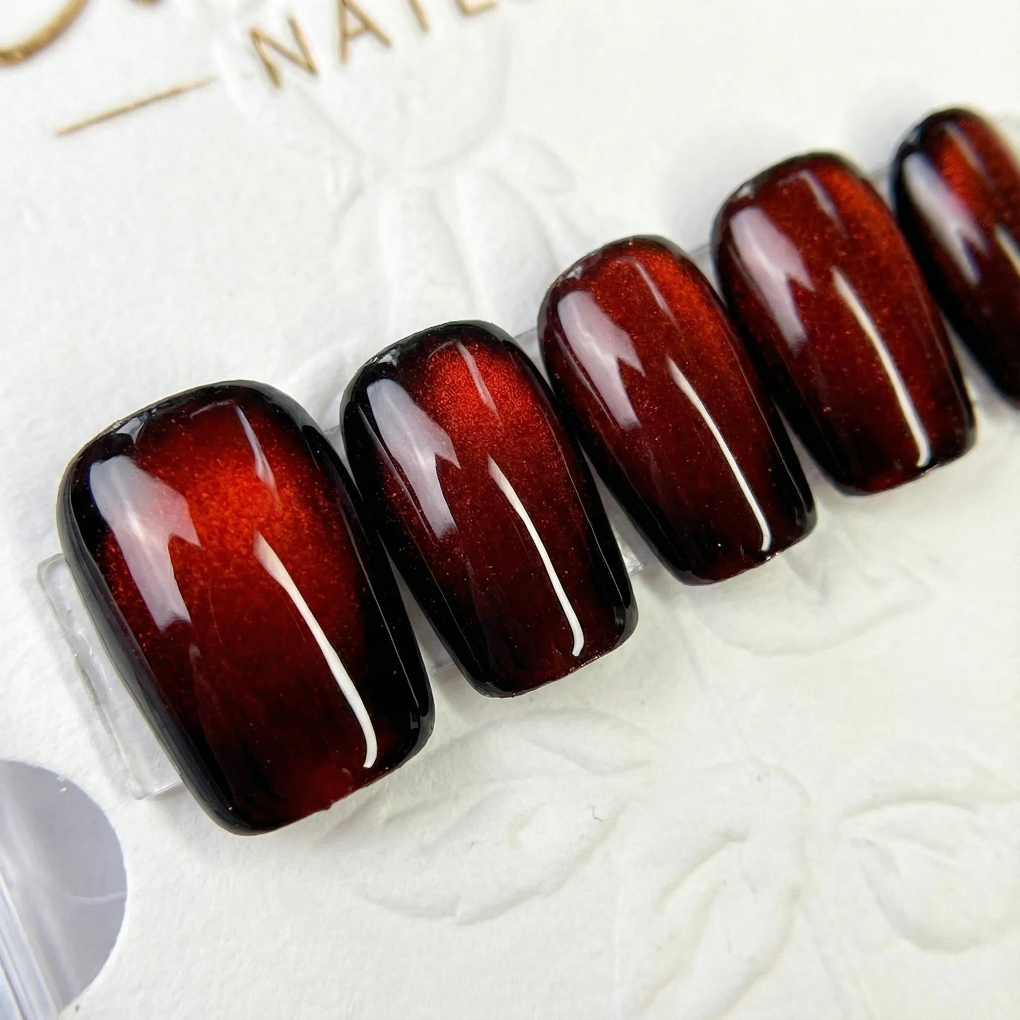 RED VELVET Komplettset - 10 Nägel in 3 Größen S M L