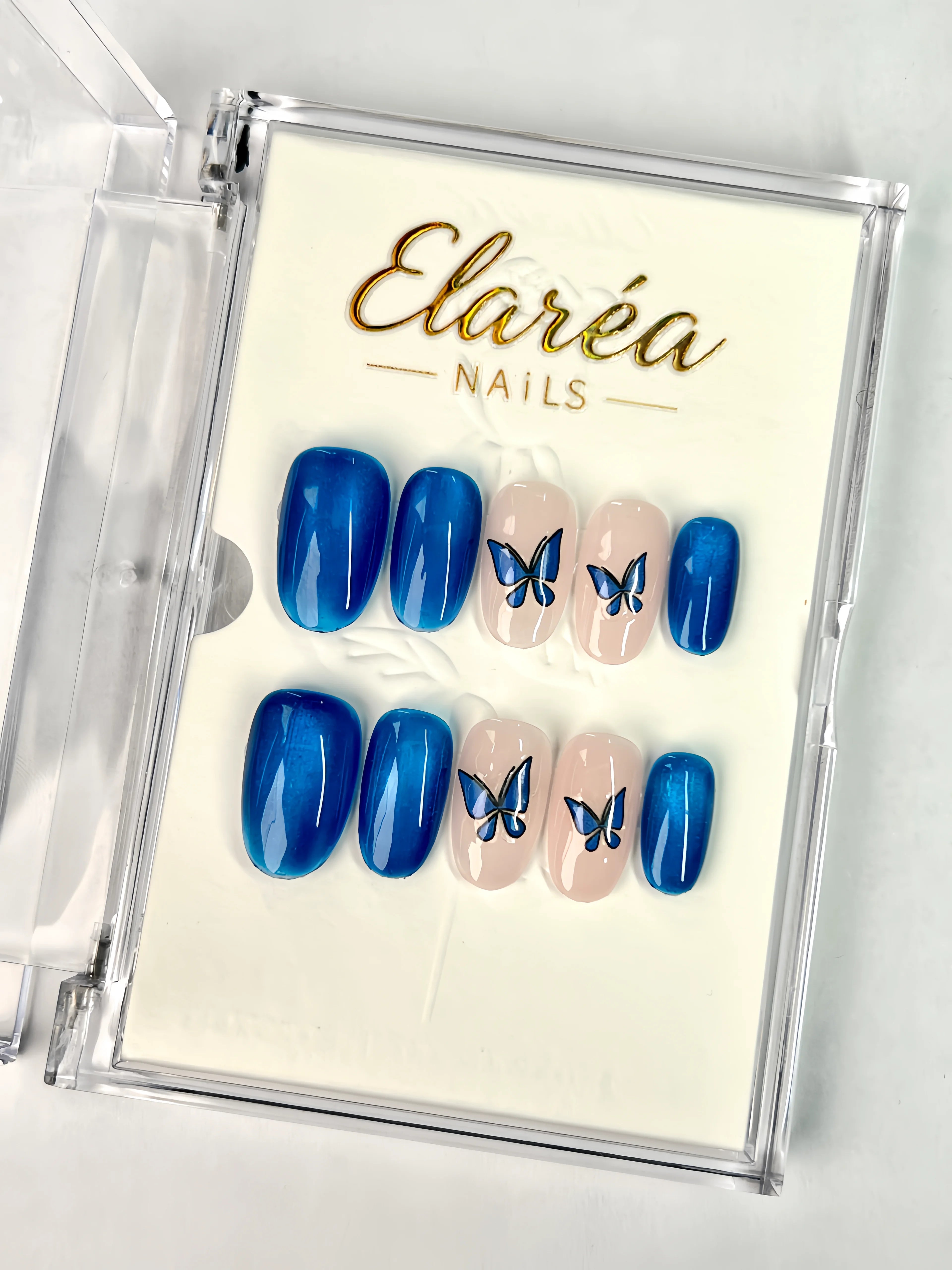 ROYAL BUTTERFLY Hauptbild - Press On Nägel mit einzigartigem Design - Premium künstliche Fingernägel