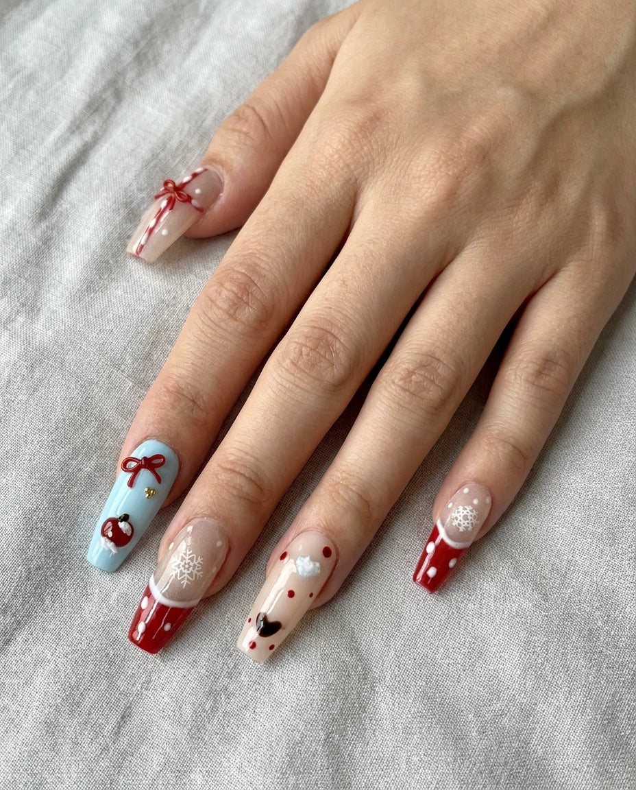 Sweet Christmas | WORN_SIDE | Getragene Nägel von der Seite