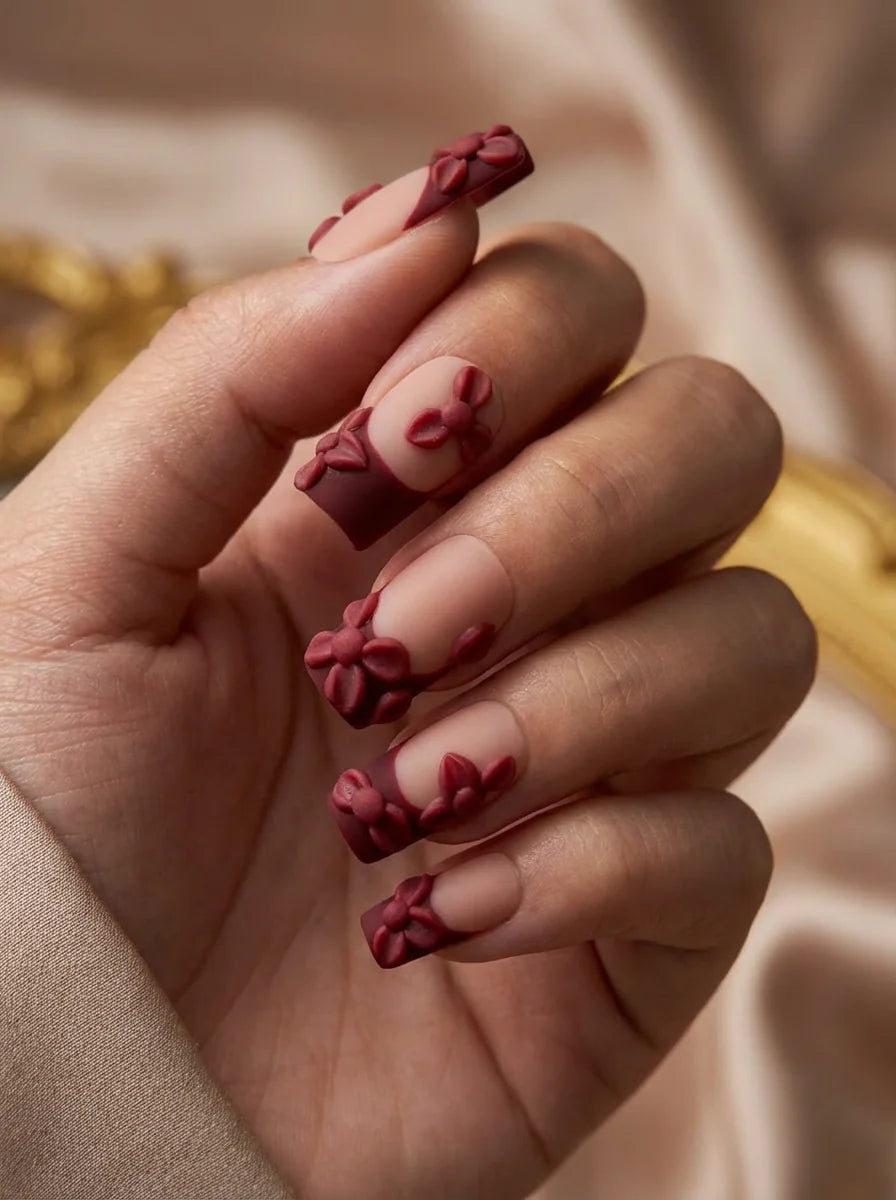 VELVET ROSE falsche Nägel Nahaufnahme - Detailansicht