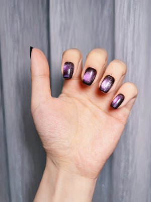 AMETHYST GLOW - handmade press on nails - Verpackung