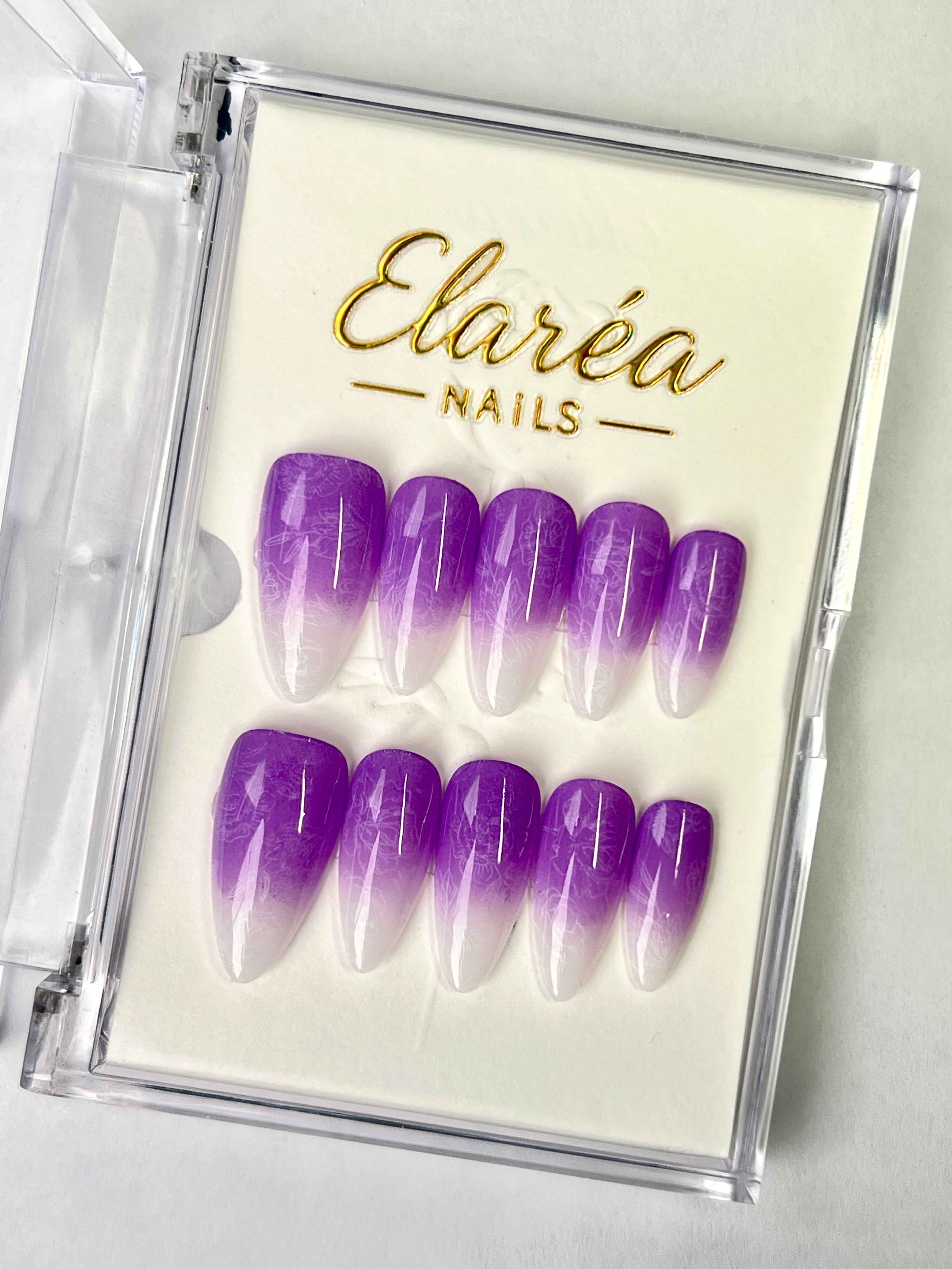 AMETHYST VEIL - handmade press on nails - Hauptbild