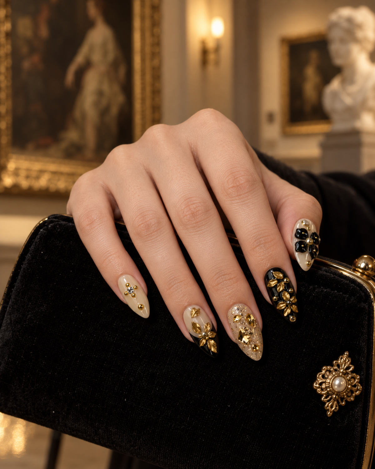 ANTIQUE GILDED als eleganter Abendlook getragen