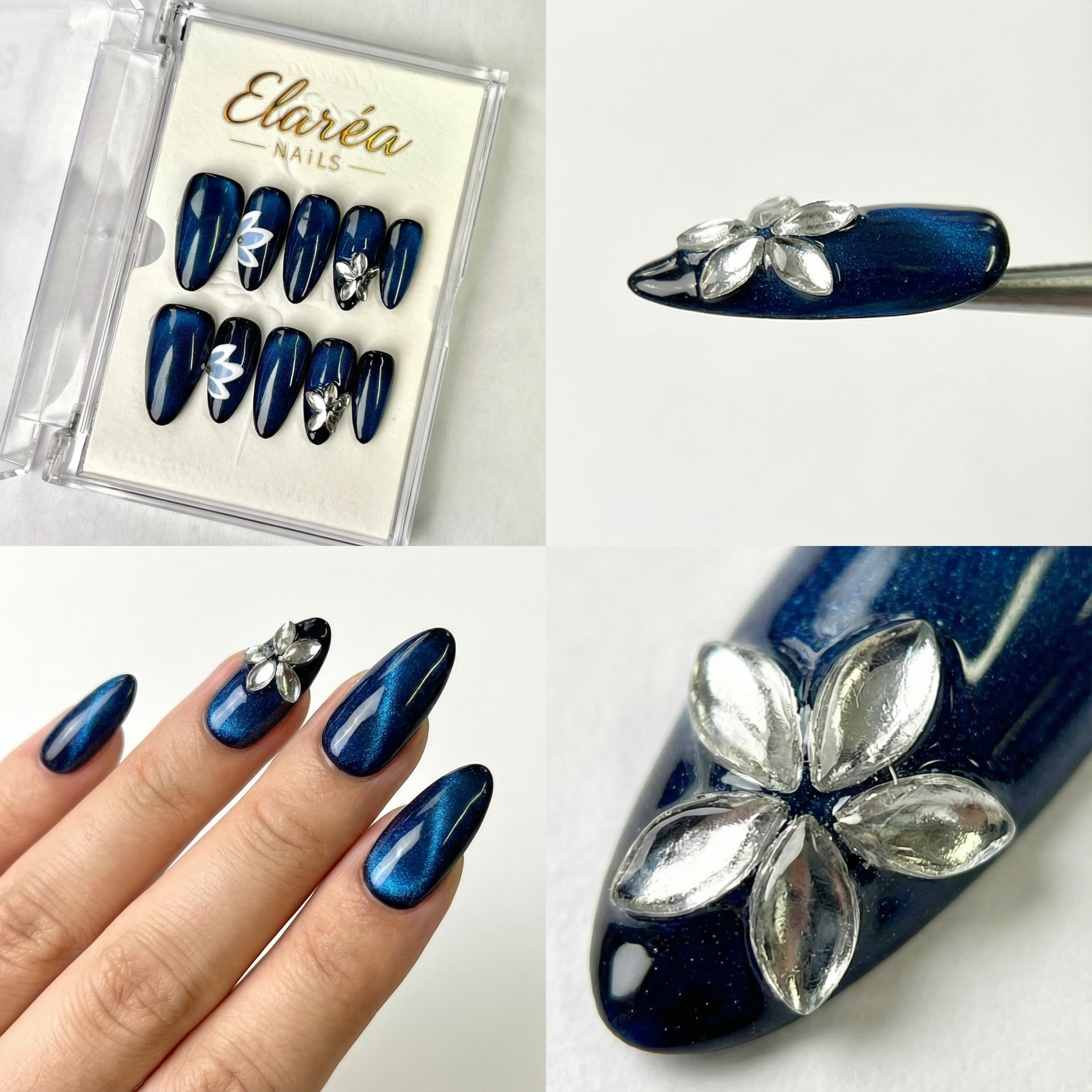 SAPPHIRE PETAL - handmade press on nails - by Elaréa Nails - premium quality - made in Germany
